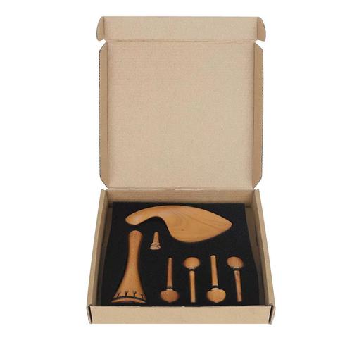 專用小提琴配件套裝4/4蘇木鑲烏木4件套拉弦板腮托弦軸尾釘樂(lè)器-淘寶